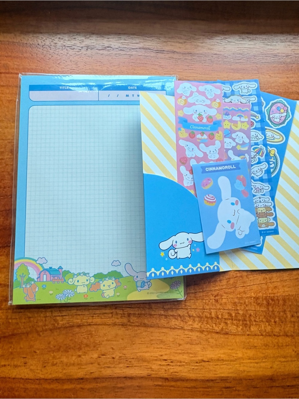 Cinnamoroll organizing notepad with stickers